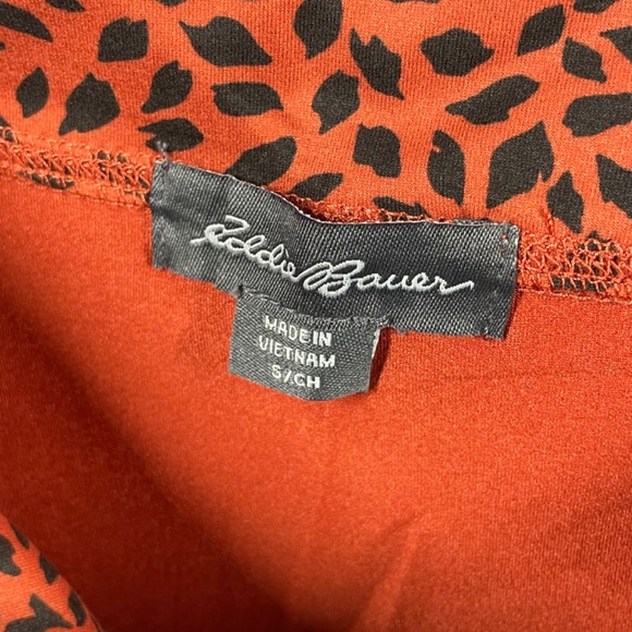 NEW Eddie Bauer Skirt Womens Small orange black Kacey animal circle outdoor - Picture 2 of 9